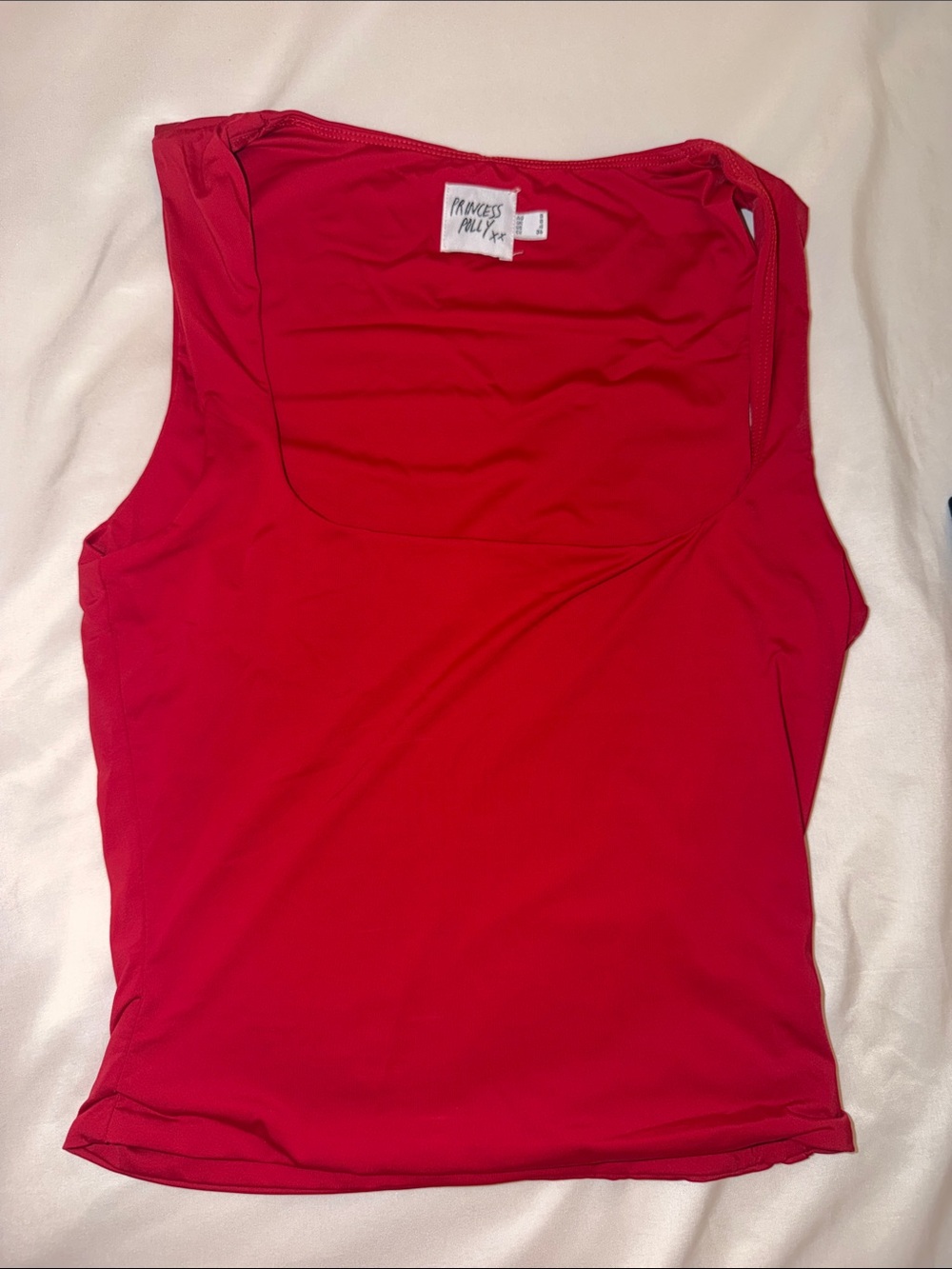 Princess Polly Bright Red Scoop Neck Tank